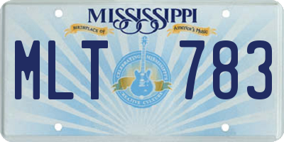 MS license plate MLT783