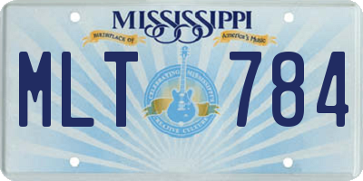 MS license plate MLT784