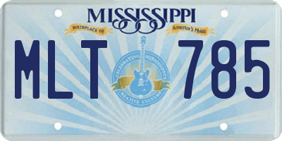 MS license plate MLT785