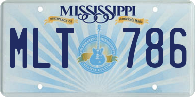MS license plate MLT786