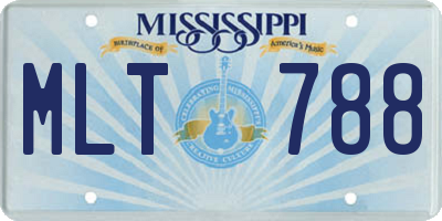 MS license plate MLT788