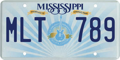 MS license plate MLT789