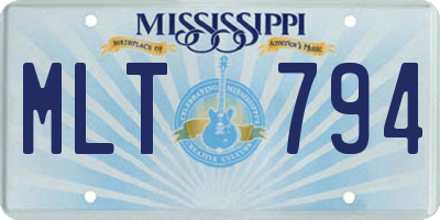 MS license plate MLT794