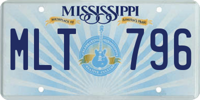 MS license plate MLT796