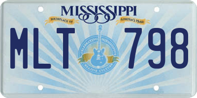 MS license plate MLT798