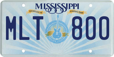 MS license plate MLT800