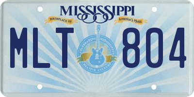 MS license plate MLT804