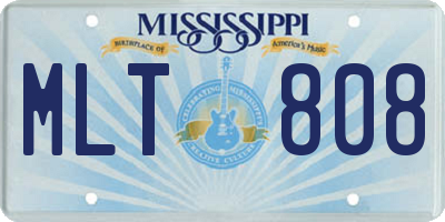 MS license plate MLT808