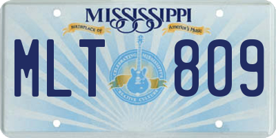MS license plate MLT809