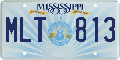 MS license plate MLT813