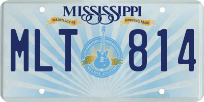 MS license plate MLT814