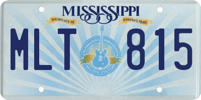 MS license plate MLT815