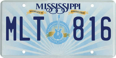 MS license plate MLT816