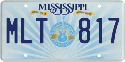 MS license plate MLT817