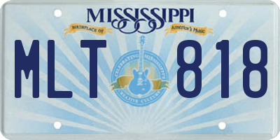MS license plate MLT818