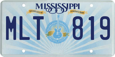 MS license plate MLT819