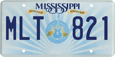 MS license plate MLT821