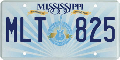 MS license plate MLT825