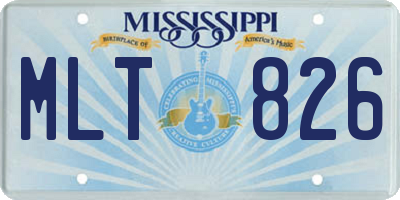 MS license plate MLT826