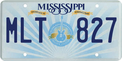 MS license plate MLT827