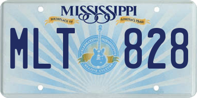 MS license plate MLT828