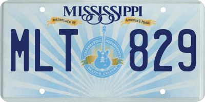 MS license plate MLT829
