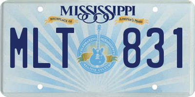 MS license plate MLT831