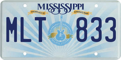 MS license plate MLT833