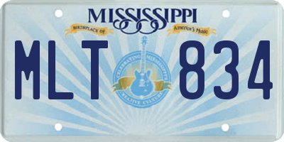 MS license plate MLT834