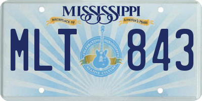MS license plate MLT843