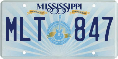 MS license plate MLT847