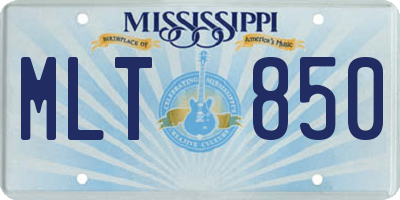MS license plate MLT850