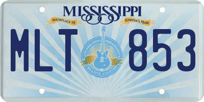 MS license plate MLT853