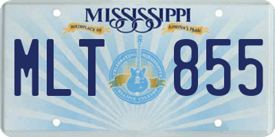 MS license plate MLT855