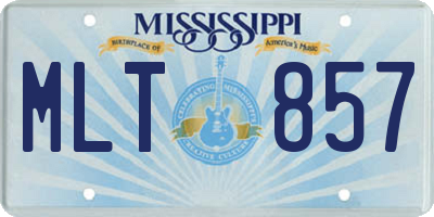 MS license plate MLT857