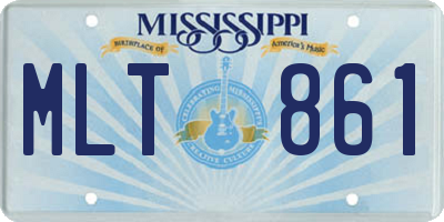 MS license plate MLT861