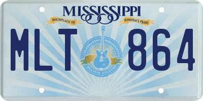 MS license plate MLT864
