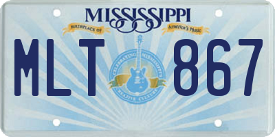 MS license plate MLT867