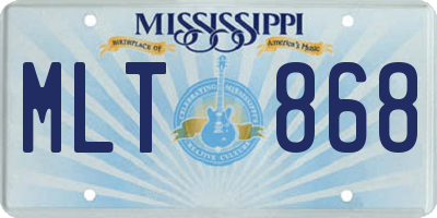 MS license plate MLT868