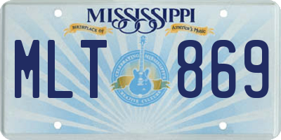 MS license plate MLT869