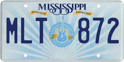 MS license plate MLT872