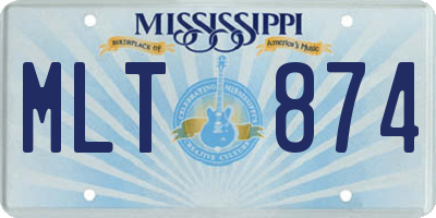 MS license plate MLT874