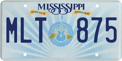 MS license plate MLT875