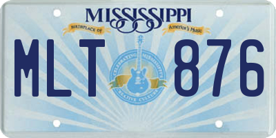 MS license plate MLT876