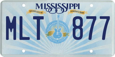 MS license plate MLT877