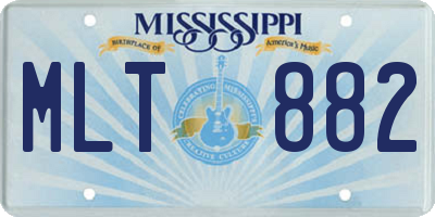 MS license plate MLT882