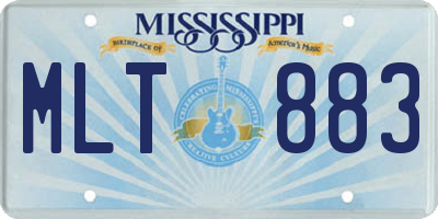 MS license plate MLT883