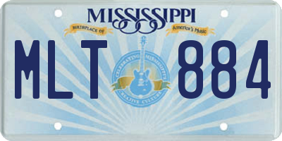 MS license plate MLT884