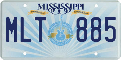 MS license plate MLT885