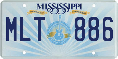 MS license plate MLT886